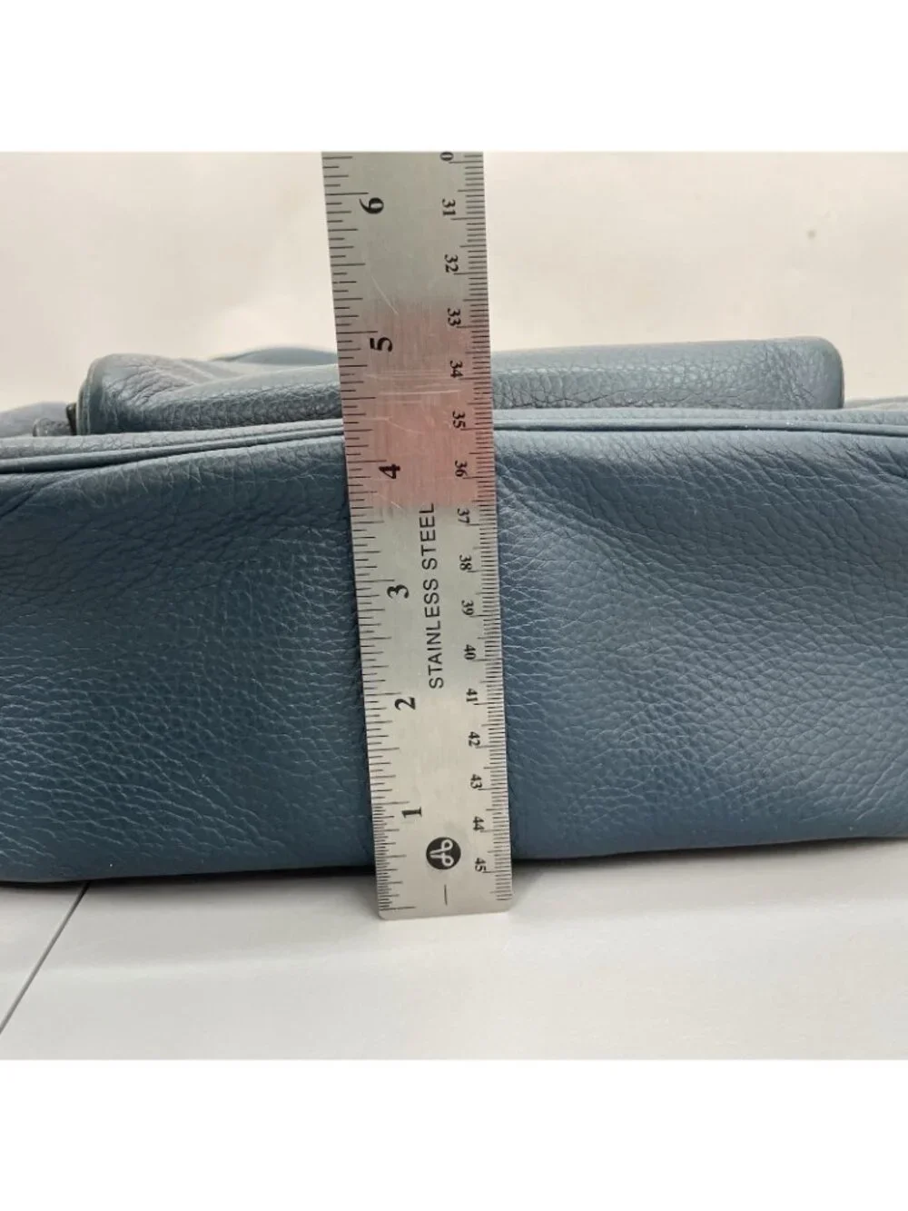 Coach Court Backpack Bag Pebbled Leather Zip 5666 Teal Green